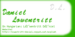 daniel lowentritt business card